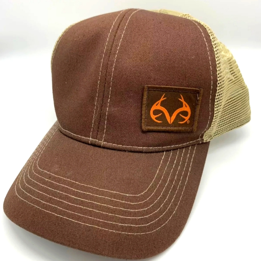 RealTree Outfitters Hat - Brown with orange emblem